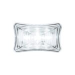 3 LED Rectangular Auxiliary Light-White LED/Clear Lens