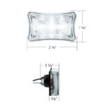 3 LED Rectangular Auxiliary Light-White LED/Clear Lens - Image 10
