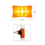 3 LED Rectangular Clearance/Marker Light-Amber LED/Amber Lens - Image 8