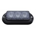 3 LED Warning Light With Black Bezel - White LED (Bulk) - Image 2