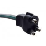 3 Prong Straight Plug Wiring Harness With 3 Plugs - 12" Lead - Image 2