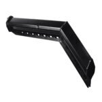 30" Black 45-Degree Angled Heavy Duty Mud Flap Hangers - 2-1/2" Bolt Pattern (Pair) - Image 2