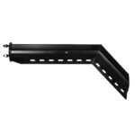 30" Black 45-Degree Angled Heavy Duty Mud Flap Hangers - 2-1/2" Bolt Pattern (Pair)