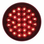 30 LED 4" Round Light (Stop, Turn & Tail) - Red LED/Red Lens