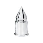 33mm X 4-3/8" Chrome Plastic V-Spike Nut Covers - Thread-On (60-Pack) - Image 2