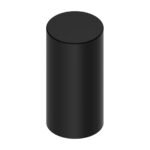 33mm x 4-1/4" Matte Black Tall Cylinder Nut Covers - Thread-On (60-Pack) - Image 3