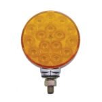 34 LED Single Stud Reflector Double Face Turn Signal Light - Amber & Red LED/Amber & Red Lens - Image 3