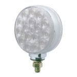 34 LED Single Stud Reflector Double Face Turn Signal Light - Amber & Red LED/Clear Lens