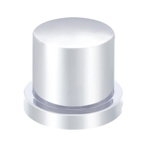 3/4" X 1-1/4" Chrome Plastic Flat Top Nut Cover - Push-On (Bulk)