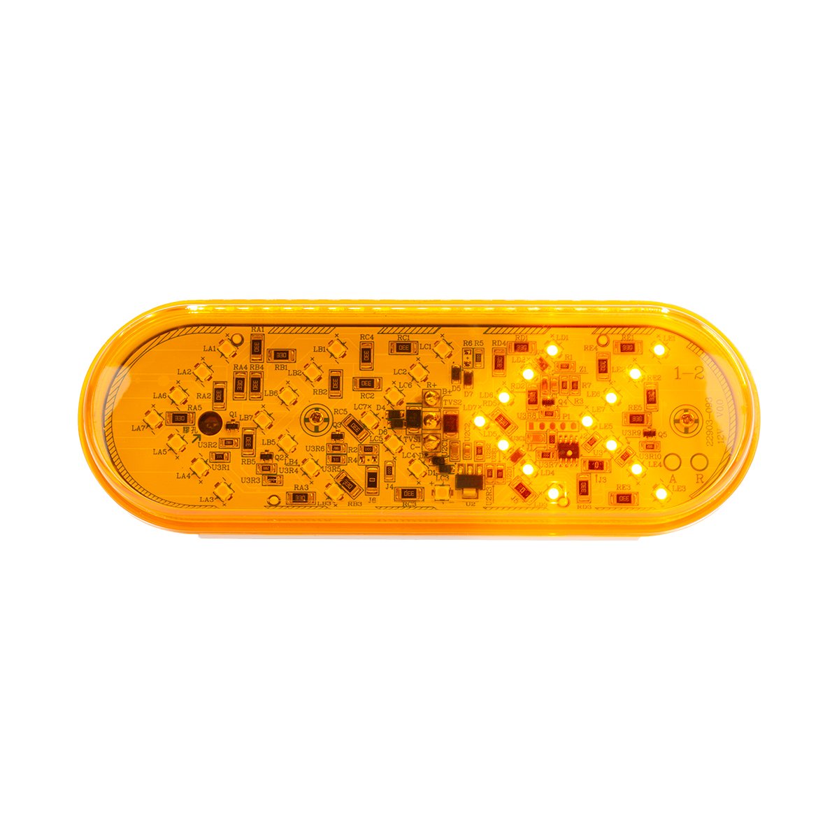 35-LED-6-Oval-Sequential-Turn-Signal-Light-Amber-LEDAmber-Lens-1 35 LED 6" Oval Sequential Turn Signal Light - Amber LED/Amber Lens - Image 2