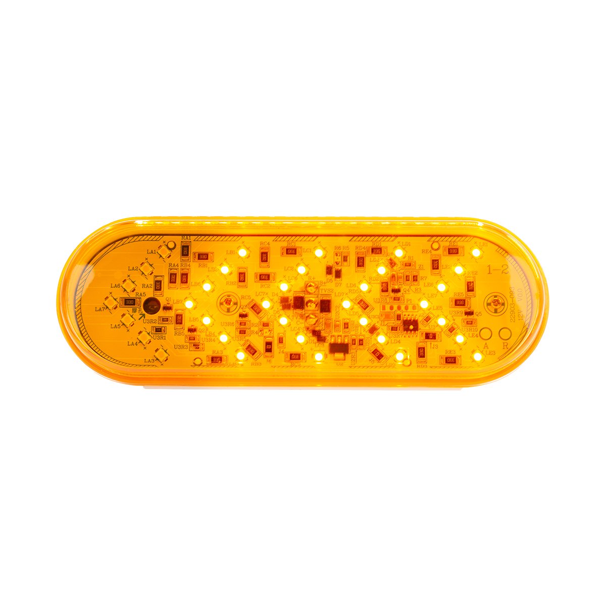 35-LED-6-Oval-Sequential-Turn-Signal-Light-Amber-LEDAmber-Lens-3 35 LED 6" Oval Sequential Turn Signal Light - Amber LED/Amber Lens - Image 4