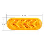 35 LED 6" Oval Sequential Turn Signal Light - Amber LED/Amber Lens - Image 7