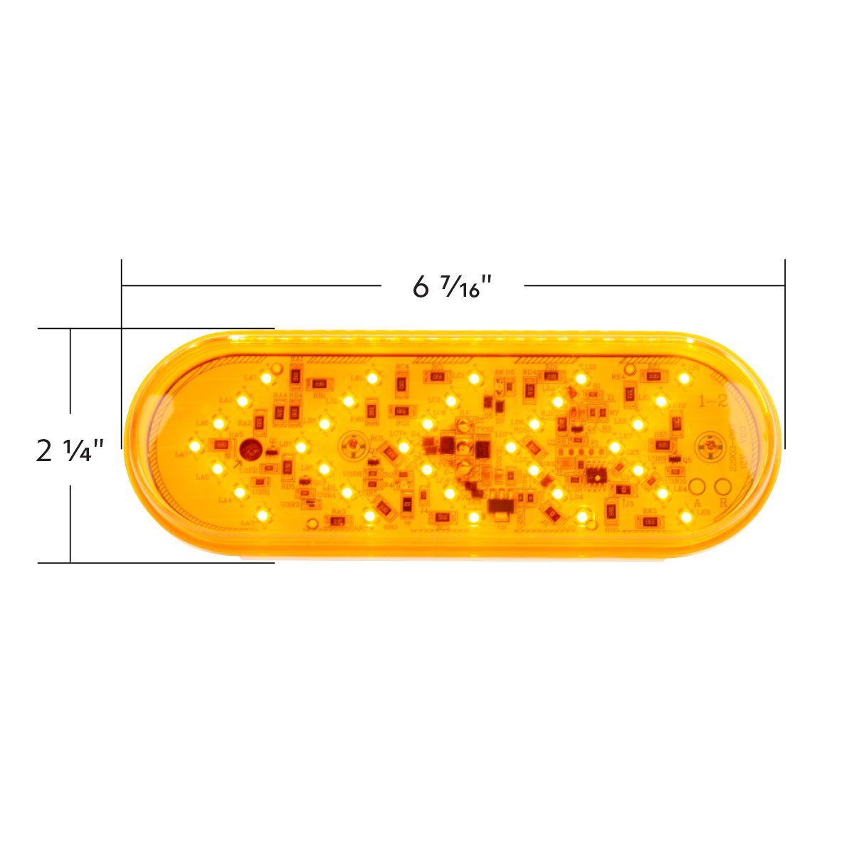 35-LED-6-Oval-Sequential-Turn-Signal-Light-Amber-LEDAmber-Lens-6 35 LED 6" Oval Sequential Turn Signal Light - Amber LED/Amber Lens - Image 7