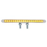 38 LED 12" Reflector Double Face Light Bar - Amber LED/Clear Lens - Image 2