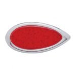39 LED "Teardrop" Light With Plastic Bezel (Stop, Turn & Tail) - Red LED/Red Lens - Image 2