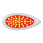 39 LED "Teardrop" Light With Plastic Bezel (Stop, Turn & Tail) - Red LED/Red Lens