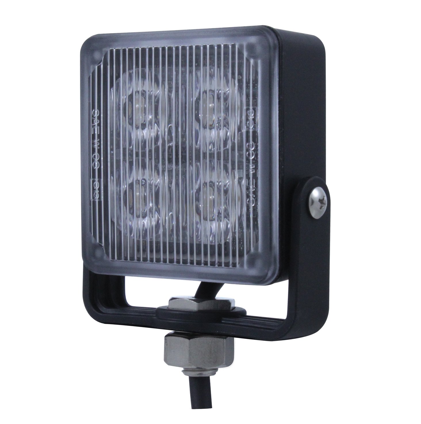 4-High-Power-LED-Square-Warning-Lighthead-White-LED-Bulk-4 4 High Power LED Square Warning Lighthead - White LED (Bulk) - Image 5