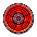 4 LED 2-1/2" Round Abyss Light (Clearance/Marker) - Red LED/Clear Lens