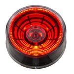 4 LED 2-1/2" Round Abyss Light (Clearance/Marker) - Red LED/Clear Lens - Image 3