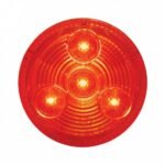 4 LED 2-1/2" Round Low Profile Light (Clearance/Marker) - Red LED/Red Lens (Bulk)