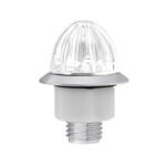 4 LED 3/4" Mini Watermelon Double Fury Light With Clear Lens (Clearance/Marker) - Amber & White LED - Image 7