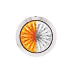 4 LED 3/4" Mini Watermelon Double Fury Light With Clear Lens (Clearance/Marker) - Amber & White LED - Image 9