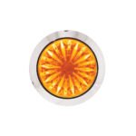 4 LED 3/4" Mini Watermelon Double Fury Light With Clear Lens (Clearance/Marker) - Amber & White LED - Image 10