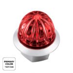 4 LED 3/4" Mini Watermelon Double Fury Light With Clear Lens (Clearance/Marker) - Red & Purple LED - Image 2
