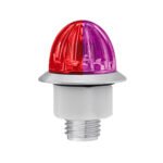 4 LED 3/4" Mini Watermelon Double Fury Light With Clear Lens (Clearance/Marker) - Red & Purple LED - Image 5