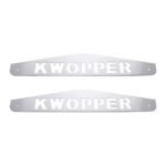 4" X 24" Chrome Kwopper Bottom Mud Flap Plate - Bolt Thru (Card of 2)