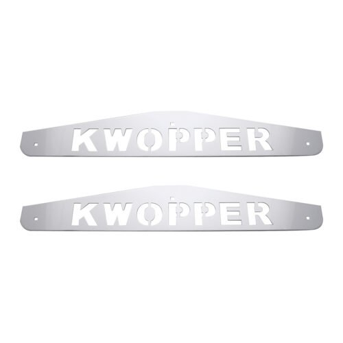 4" X 24" Chrome Kwopper Bottom Mud Flap Plate - Bolt Thru (Card of 2)