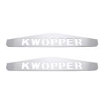 4" X 24" Chrome Kwopper Bottom Mud Flap Plate - Welded Stud (Card of 2)