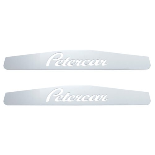 4" X 24" Chrome Petercar Bottom Mud Flap Plate - Welded Stud (Card of 2)