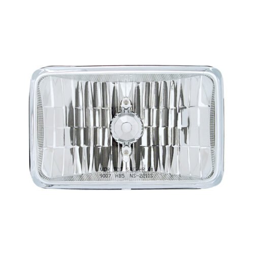 4" X 6" Crystal Rectangular Headlight, Glass Lens - High & Low Beam