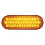 40 LED Oval Turn Signal Light - Amber LED/Amber Lens