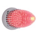 40 Red LED Vintage Torpedo Flush Mount Light - Red LED/Red Lens