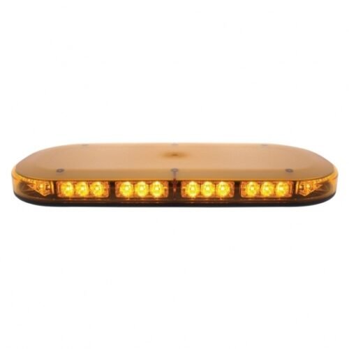 42 High Power LED Micro Warning Light Bar With Amber Lens - Permanent Mount
