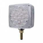 45 LED Single Stud Double Face Turn Signal Light - Amber LED/Clear Lens