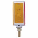 45 LED Single Stud Double Face Turn Signal Light (Passenger) - Amber & Red LED/Amber & Red Lens - Image 4