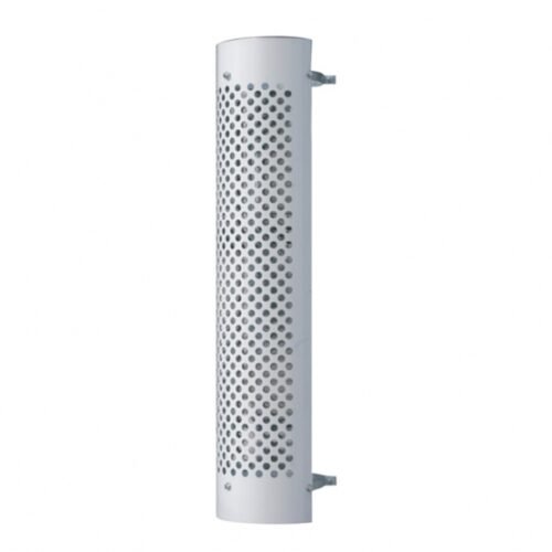 48" Tall 180 Degree Stainless Exhaust Muffler Shield For 6" Diameter Exhaust - Round Slot