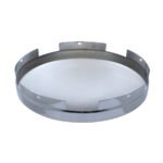 5 Even Notched Chrome Dome Front Hubcap - 3/4" Side Wall - Image 3