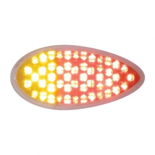 51 LED Duo Auxiliary/Utility Light - Red/Amber LED With Clear Lens