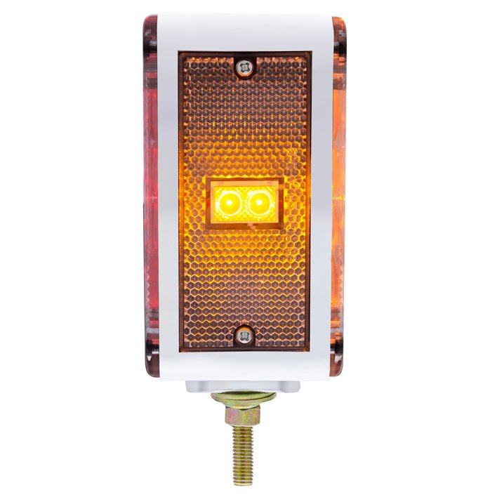 52-LED-Double-Stud-Double-Face-Turn-Signal-Light-Passenger-Amber-Red-LEDClear-Lens-4 52 LED Double Stud Double Face Turn Signal Light (Passenger) - Amber & Red LED/Clear Lens - Image 5