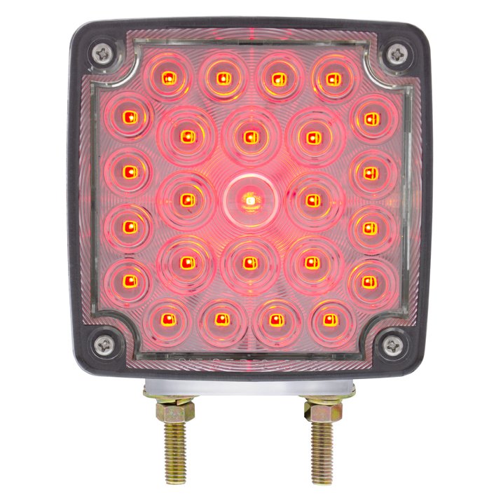 52-LED-Double-Stud-Double-Face-Turn-Signal-Light-Passenger-Amber-Red-LEDClear-Lens-6 52 LED Double Stud Double Face Turn Signal Light (Passenger) - Amber & Red LED/Clear Lens - Image 7