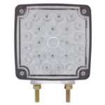 52 LED Double Stud Double Face Turn Signal Light (Passenger) - Amber & Red LED/Clear Lens - Image 8