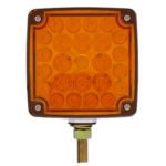 52 LED Single Stud Double Face Turn Signal Light (Driver) - Amber & Red LED/Amber & Red Lens - Image 2