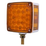 52 LED Single Stud Double Face Turn Signal Light (Driver) - Amber & Red LED/Amber & Red Lens - Image 4
