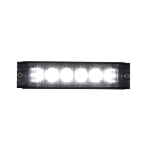 6 High Power LED Low Profile Warning Lighthead - White LED