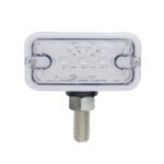 6 LED Double Face Light - T-Mount - Amber & Red LED/Clear Lens - Image 2