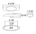 6 LED M5 Millennium GloLight (Clearance/Marker) - Amber LED/Amber Lens - Image 5